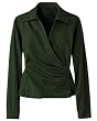 Surplice poplin blouse