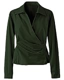 Surplice poplin blouse