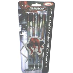 Marvel Spider-man Crayons - 4 pack Crayon set by Disney