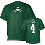 Brett Favre New York Jets Jersey Name and Number Green T-shirt