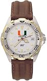 Miami Hurricanes U with Miami All Star Watch with Leather Band - Men's
