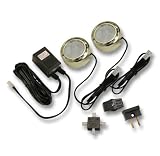 Westek SR60RCS 20-Watt Halogen Low Voltage Accent Light Kit, 2-Pack, Brass