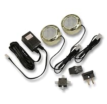 Westek SR60RCS 20-Watt Halogen Low Voltage Accent Light Kit, 2 Pack, Brass