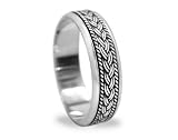 Braided knot sterling silver wedding band or promise ring~spins~ Sz4 to sz15