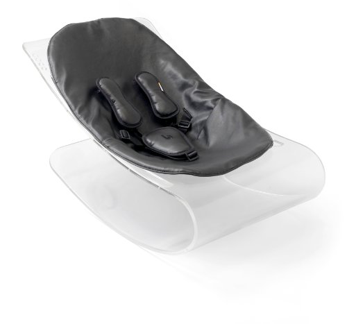 Buy Low Price Cozy Bloom Coco Plexistyle Baby Lounger with Seat Pad, Transparent Frame, Pad Midnight Black E10604-TMB