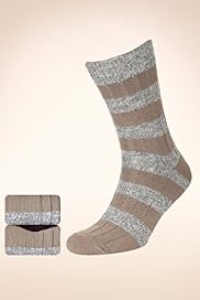 2 Pairs of North Coast Cotton Rich Block Striped Socks