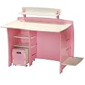 Kid's Multi-Pack Desk with File Cart - Pink/White
