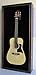DisplayGifts Acoustic Guitar Display Case Cabinet Wall Mountable Fit most Guitars Lockable UV Protection Mahogany Finish