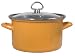 Chantal Enamel-On-Steel 4 Quart Soup Pot with Tempered Glass Lid, Glossy Curry Yellow