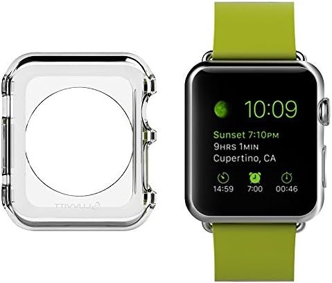 Apple Watch Case,ES Global®, Case for Apple Watch 38mm Includes TEMPERED GLASS Screen Protector - Full Body Apple Watch Cover and Screen Protector for Apple Watch Crystal Clear Case for Apple Watch