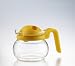 Jenaer Glas Krug mit Griff, Spannband und Deckel mit integriertem Filter, rund - 0,6 l ohne Dekor* gelb