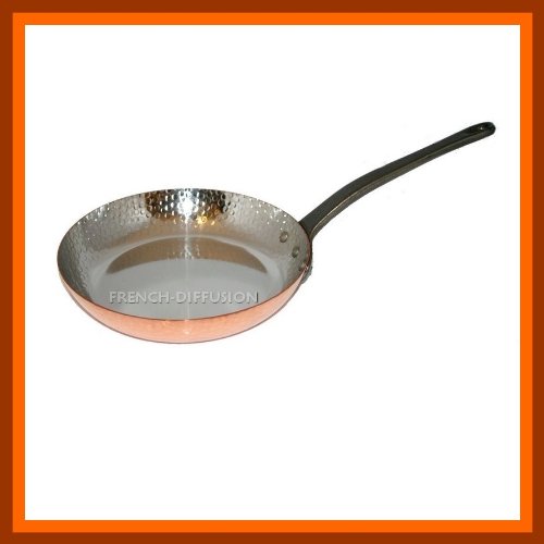 Authentic French COPPER FRYING PAN (SKILLET) - 24 cm = 9 1/2