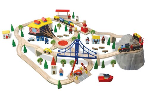 KidKraft 101 Piece Deluxe Train Set