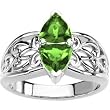 14K White Gold Emerald Ring