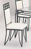 Review visiondecor Furniture  / 2 Matrix Design Metal Dining Chairs/Chair w/Cushion Seat & Back