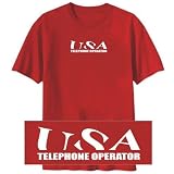 T-Shirt Red Usa Telephone Operator Occupations