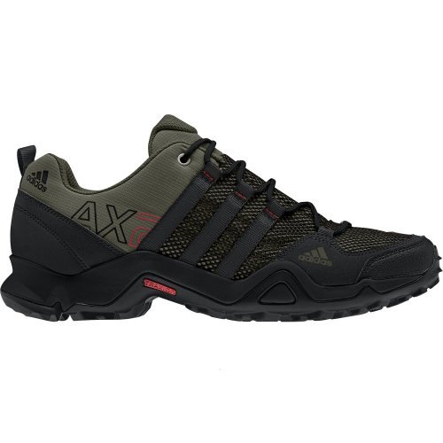 Adidas Men's AX2 GTX Shoes, Earth Green/Black/Power Red, 12