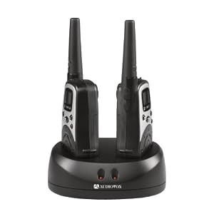 Audiovox GMRS1072CH 10-Mile 2-Way Radio Twin Pack with Dual Desktop Charger by 
