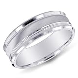 14K White Gold Elegant Wedding Band