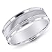 14K White Gold Elegant Men's Wedding Band