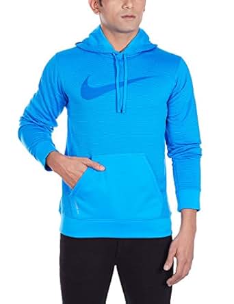 Nike Men's Hooded Polyester Sweatshirt (883419230677_624568-406_XX-Large_Sky Blue and Ink Blue 
