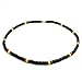 Green Nipa Hut Black Coco Bead Rasta Necklace, Barrel Lock