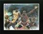 Michael Jordan Guarding Magic Johnson Sports Poster Print - 11x17