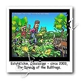 Running Of The BullFrogs - 8x8 Iron On Heat Transfer For White Material