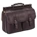 SOLO Leather Laptop Portfolio Leather 16-1/2 X 5 X 13 Espresso With Shoulder Strap