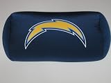 SAN DIEGO CHARGERS Soft Spandex Beaded BOLSTER PILLOW (12 inches x 6 1/2 inches)