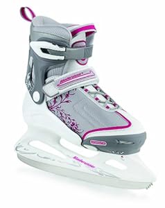 Rollerblade Bladerunner Women's Micro Ice Recreational Adjustable Junior Skate (2 - 5, Silver/Pink)