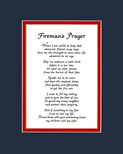 Fireman Profession Fireman's Prayer Saying Home Decor Wall Sign