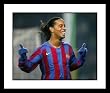 Ronaldinho FC Barcelona Framed 8x10 Photograph Smiling Thumbs Up 2