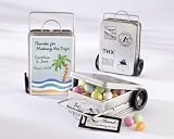 Miles of Memories Suitcase Favor Tins with Optional Personalized Labels(Set of 576) - Baby Shower Gifts & Wedding Favors