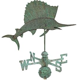 Sailfish Weathervane - Antique Finish by 