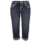 Misses Earl Jean Whip Stitch Denim Capris