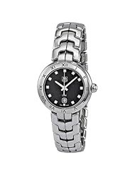 Tag Heuer Link Diamond Black Guilloche Dial Steel Ladies Watch WAT1410.BA0954