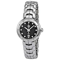 Big Sale Tag Heuer Link Diamond Black Guilloche Dial Steel Ladies Watch WAT1410.BA0954