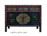 Black Vintage Flower Vase Mongolian Table Cabinet Ass857