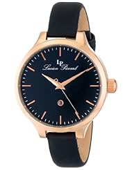 Lucien Piccard Womens LP-12917-RG-01 Lleida Analog Display Japanese Quartz Black Watch