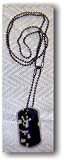 Digital Camo Dog Tag on 24 Black Chain