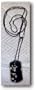 Digital Camo Dog Tag on 24" Black Chain