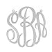Personalized Sterling Silver 1 1/2 Inch Monogram Pendant (Made in USA)