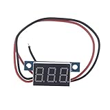 KKmoon LEDパネルデジタル表示電圧計電圧計　ミニ 2ワイヤ DC 3.3-30V レッドライト【並行輸入品】