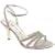 Womens Evening Sandals Sequinned With Ankle Strap
