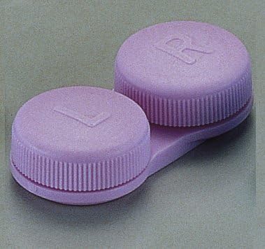 OptiSafe - Flat bed contact lens case - PINK ~ (3 pack) by OptiSafe