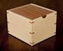 4" X 6" Maple w/ Cherry Lid Recipe Card Box