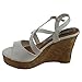 Beston EA49 Women's Strappy Slingback Platform Wedge Sandals Run Half Size Small
