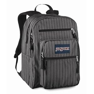 JanSport Big Student Backpack (New Storm Grey Bogart Stripe)