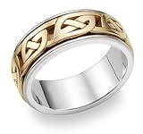 Kendrick Celtic Wedding Band, 14K Two-Tone Gold